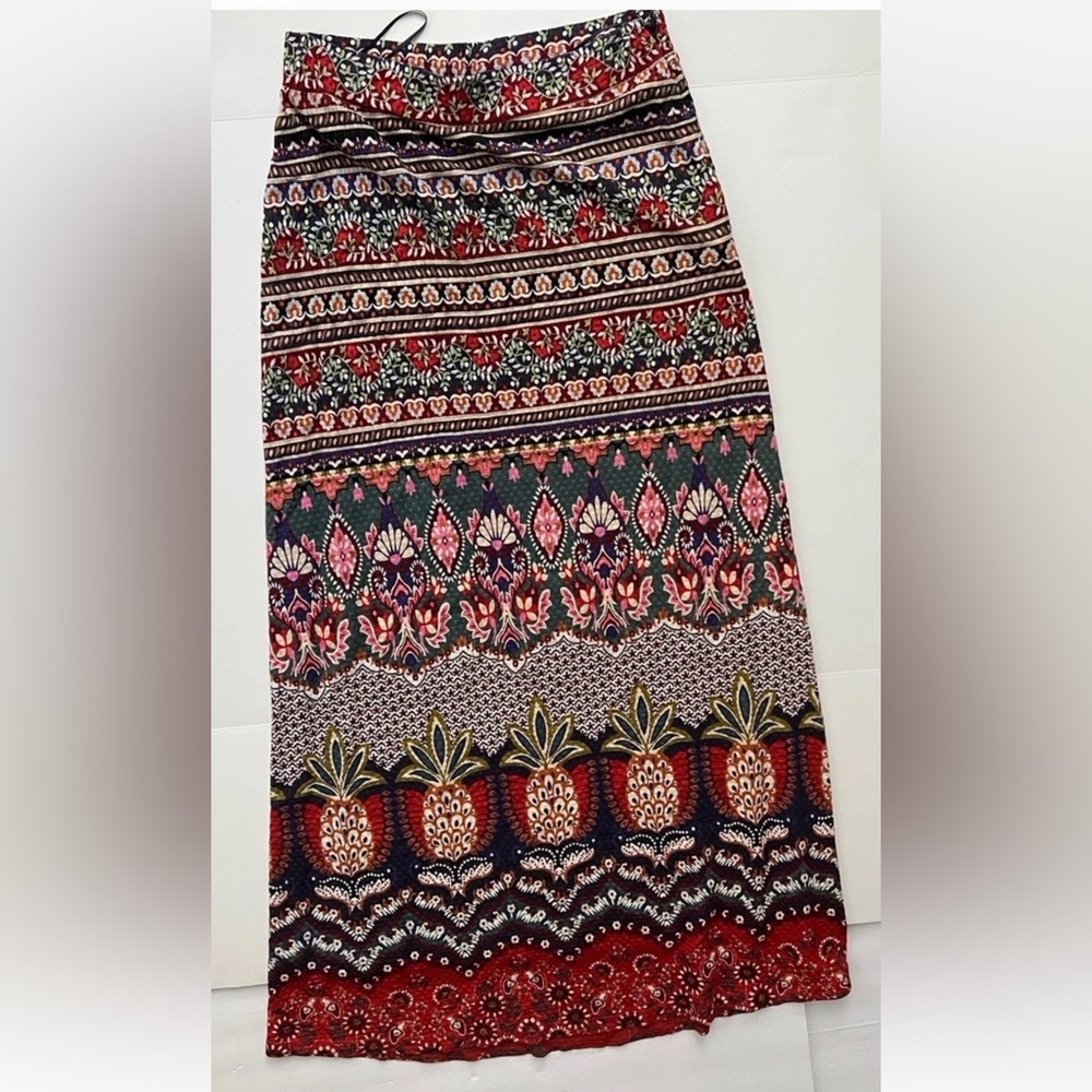 FARM RIO Anthropologie Multicolor Bohemian Maxi Skirt sz-S